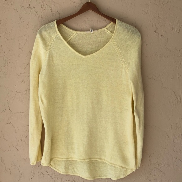 Eileen Fisher Sweaters - Eileen Fisher yellow sweater linen small